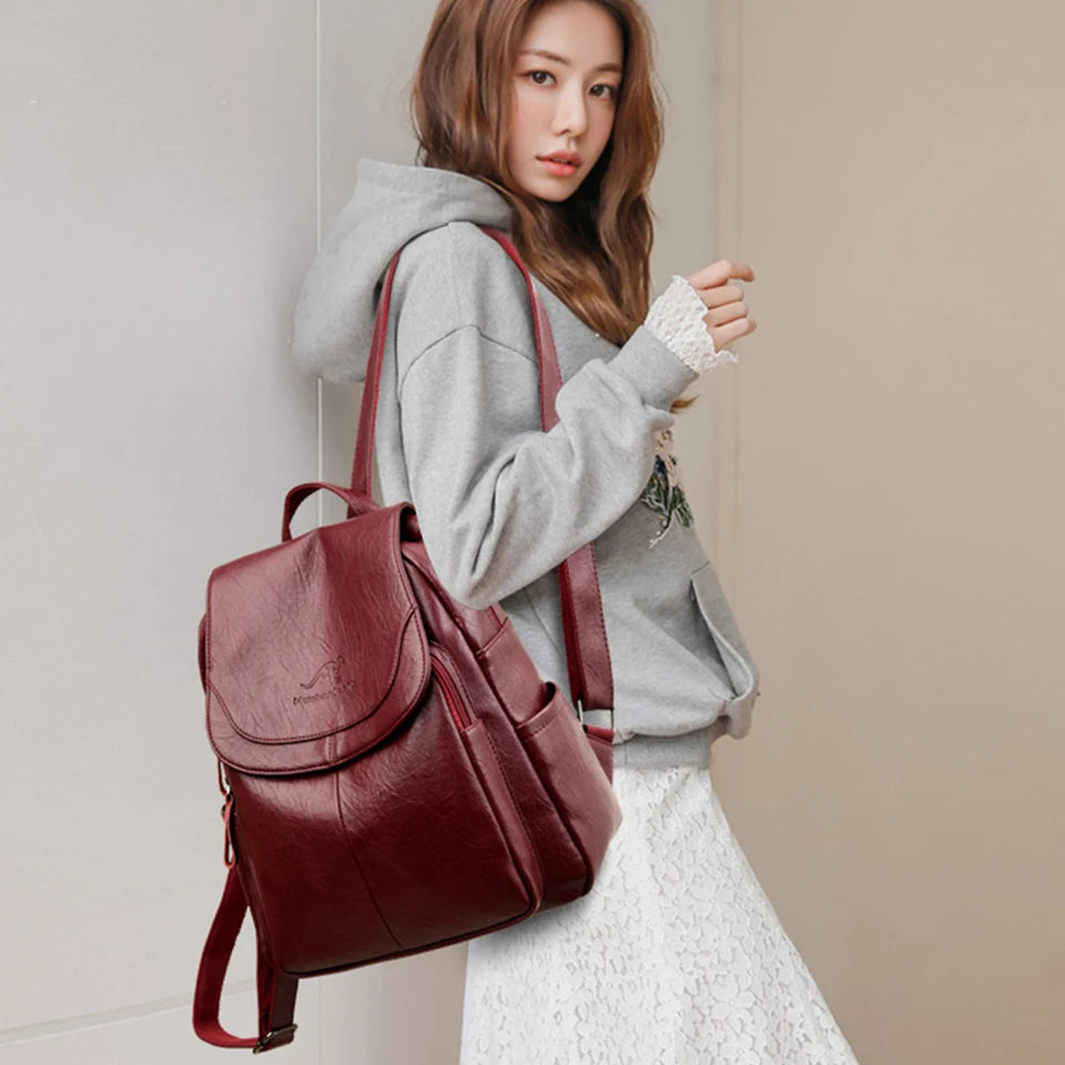 Ladies Bookbag Rucksack Women Large Capacity Backpack Purses High