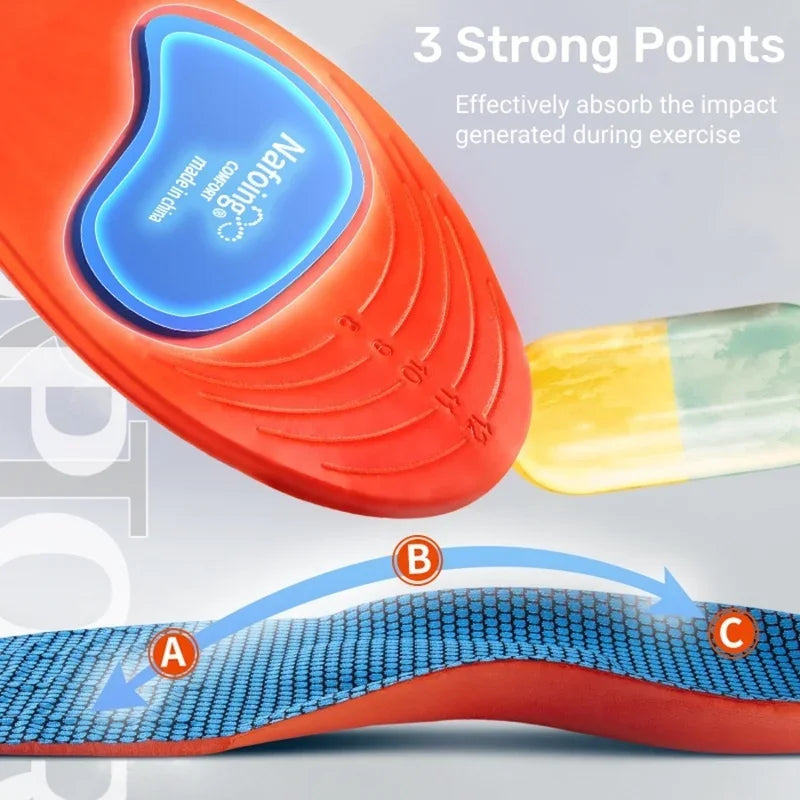 Orthopedic Sports Elasticity Insoles For Shoes Sole Unisex Technology