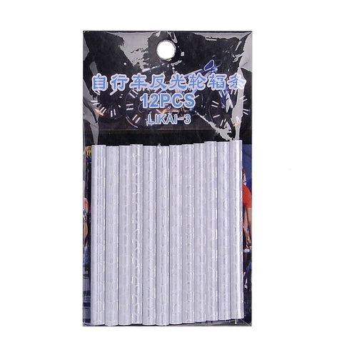 12PCS/Bag Bicycle Wheel Spokes Reflective Sticker Tube Strip Warning