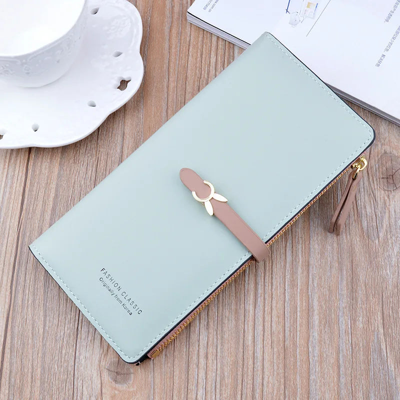 Luxury Long Wallet Purses for Women New Trend Slim Wallets Female