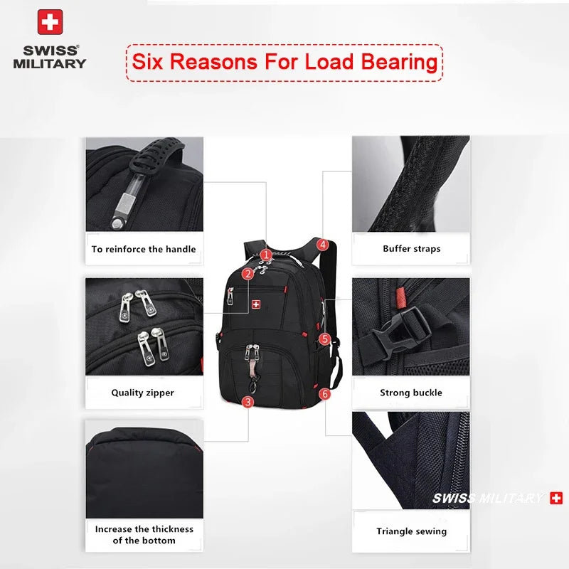 Waterproof Men's Backpack 15.6/17 Inch Laptop Backpacks School Travel