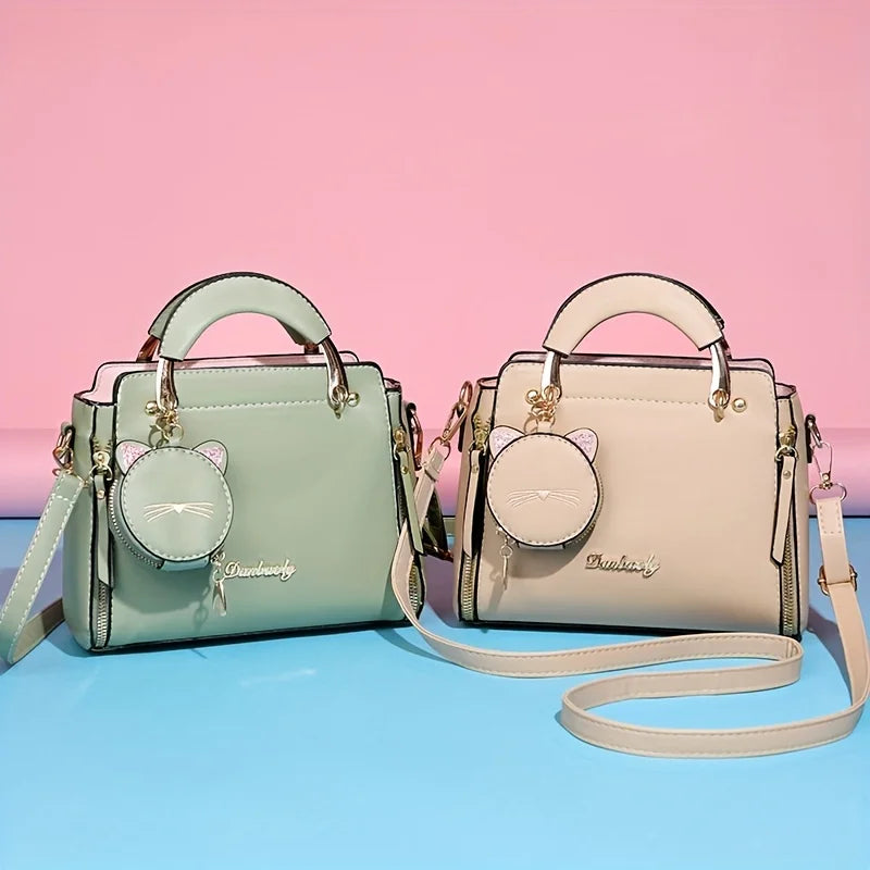 Fashion Handbag for Women Ladies Top Handle Satchel Shoulder Bags Cat