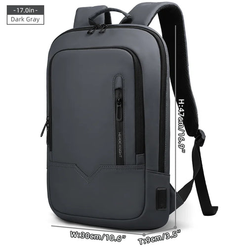 Heroic Knight Laptop Work Backpack Slim Men Waterproof Multifunctional