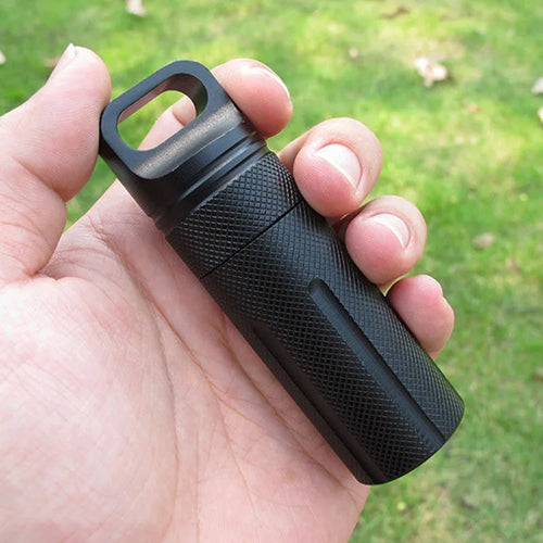 Aluminium Alloy Survival EDC Waterproof Capsule Seal Bottle Case
