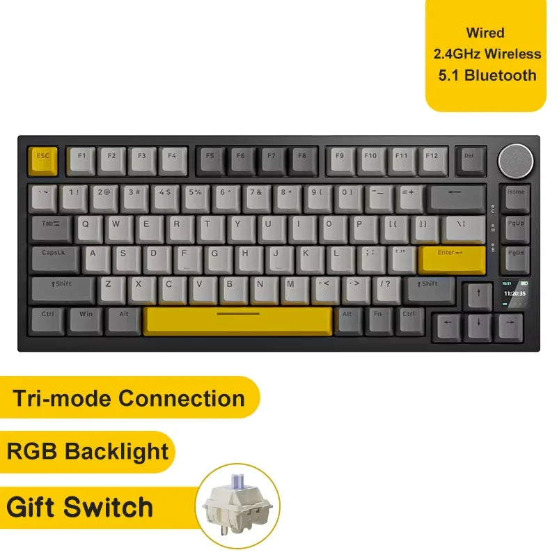 Ajazz AK820/AK820Pro gaming mechanical keyboard Bluetooth