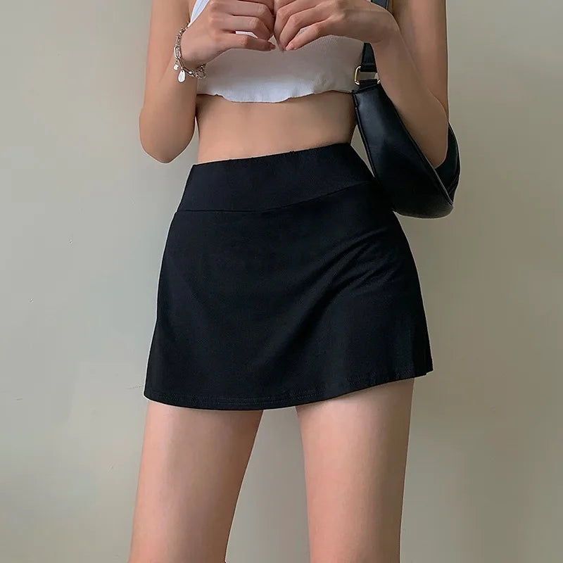 Tennis Skirt Women High Waist Sexy Girl Tight Bag Hip Short Skirt