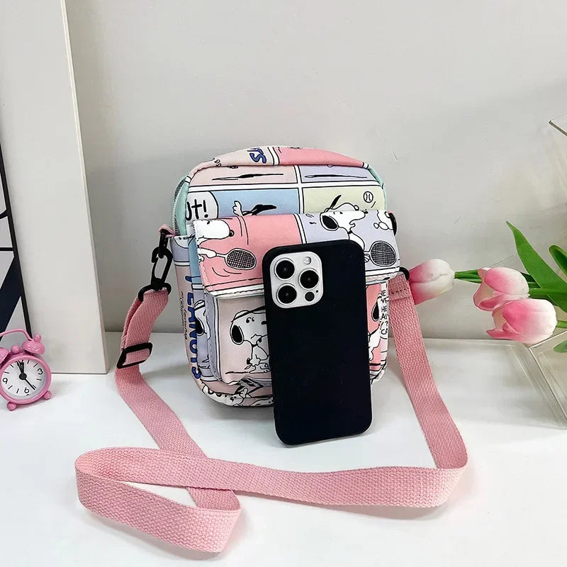 Snoopy Crossbody Bags for Ladies Kawaii Purses Phone Case Peanuts