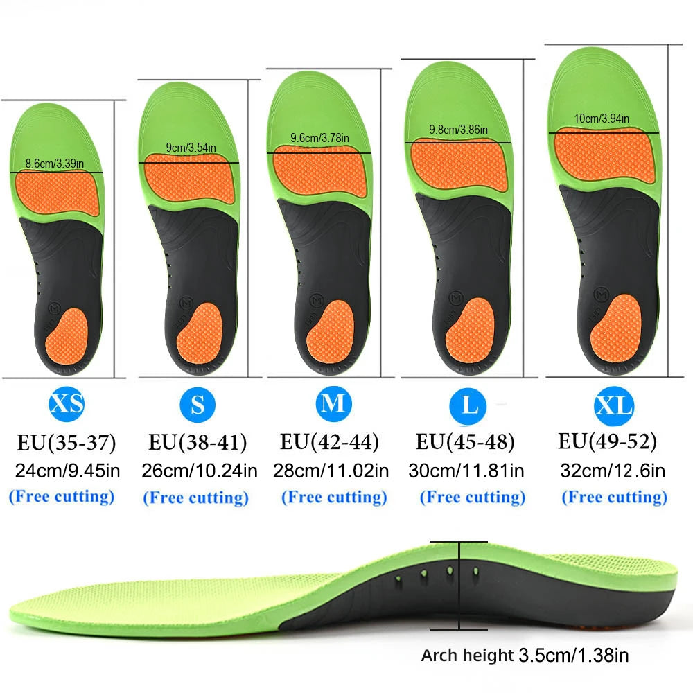 Orthopedic Insoles Sport Shoes Sole For feet Arch Foot Pad X/O Type