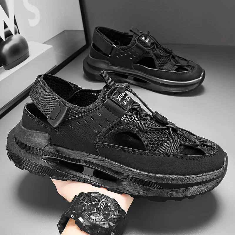 Sandles For Men Rubber Shoes Sport Man Summer Sandals Leather Italian