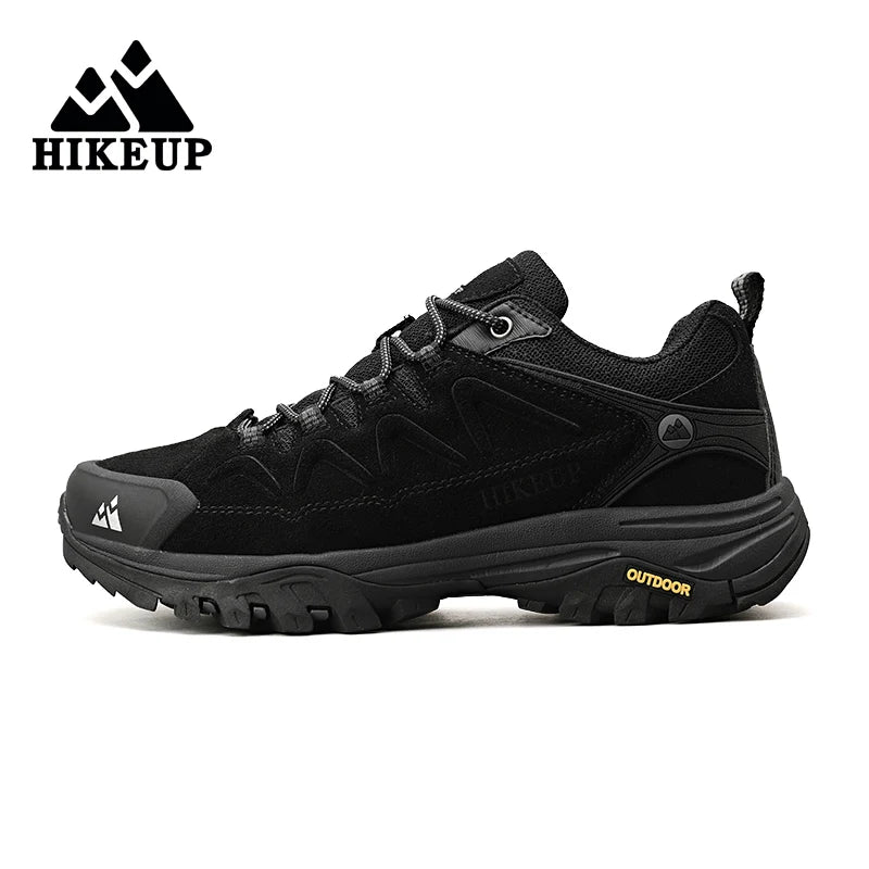 HIKEUP Leather Men‘s Outdoor Hiking Shoes Tourist Trekking Sneakers