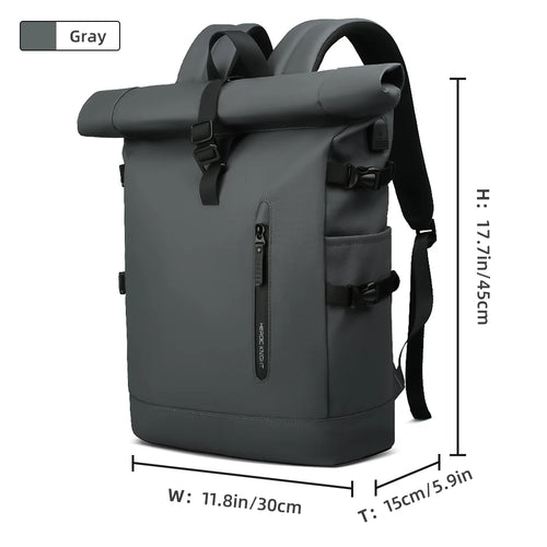 HK Expandable Travel Backpack Men Large Capacity Waterproof 15.6”