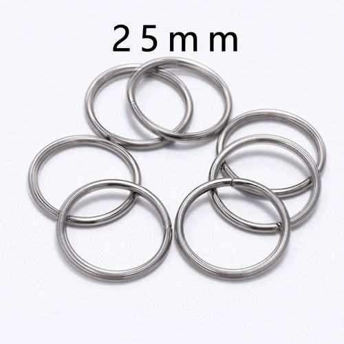 30-200Pcs 3-25mm Stainless Steel Split Ring Open Single Loops Jump
