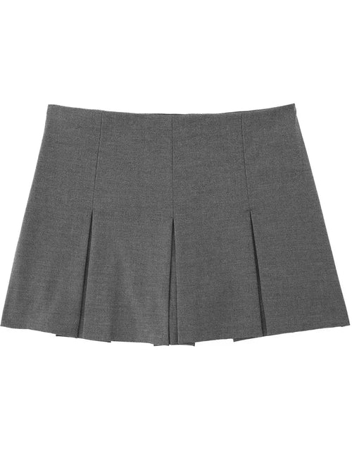 MUJER Women's Shorts Skirts High Waist Pleated Skirt Shorts Women