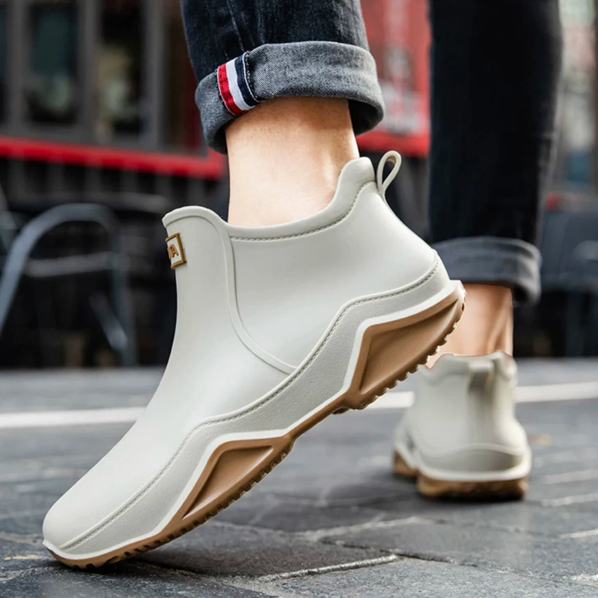 Fashionable Men & Women’s Ankle Rain Boots Anti-Slip Waterproof Shoes