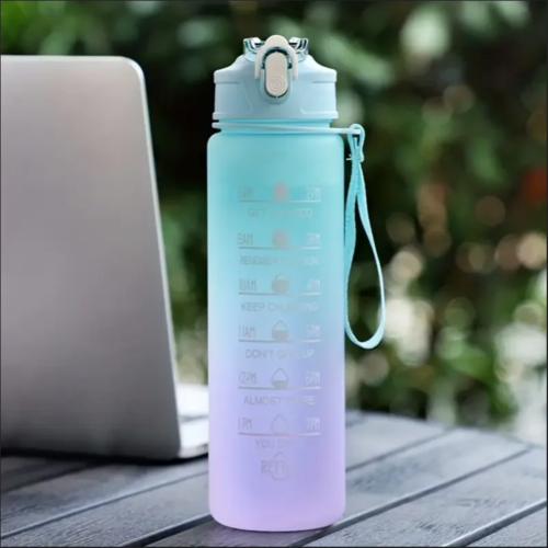 700ml Inspirational Outdoor Sports Water Cup With Time Scale And