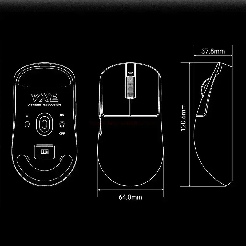 Vgn Vxe Dragonfly R1 ProMax Gaming Mouse Bluetooth Mouse Rechargeable