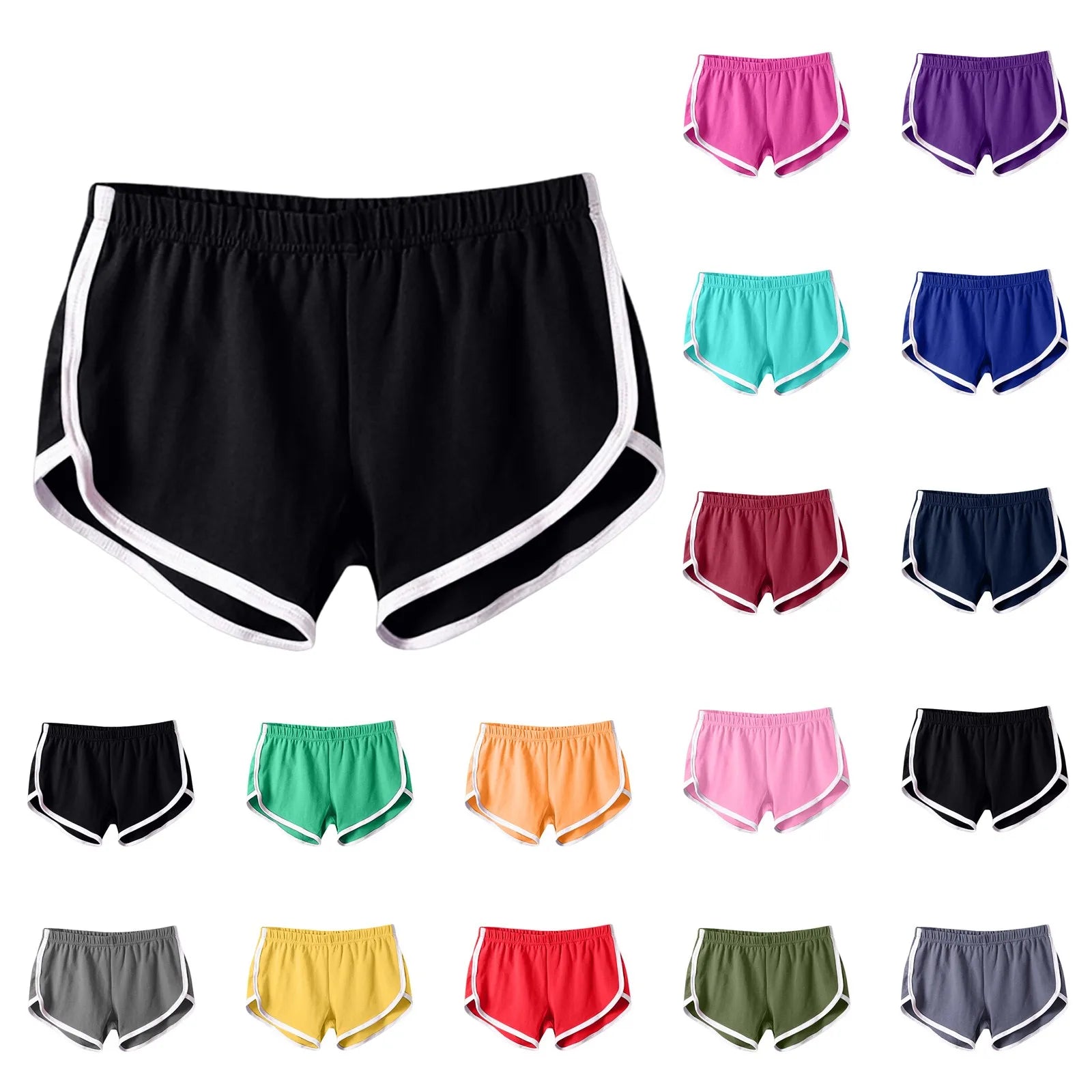 Women's Cotton Shorts Vintage Dolphin Short Pants Sexy Lounge Workout
