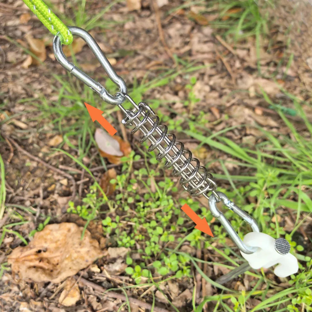 4/6Pcs Camping Tent Wind Rope Spring Buckle Tent Tensioner Camping