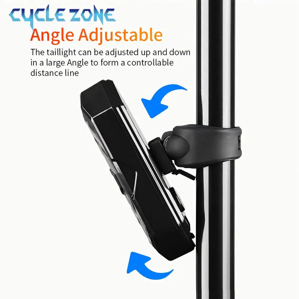 Bicycle Tail Light Bike Turn Signal Rear Lights Rechargeable Cycling