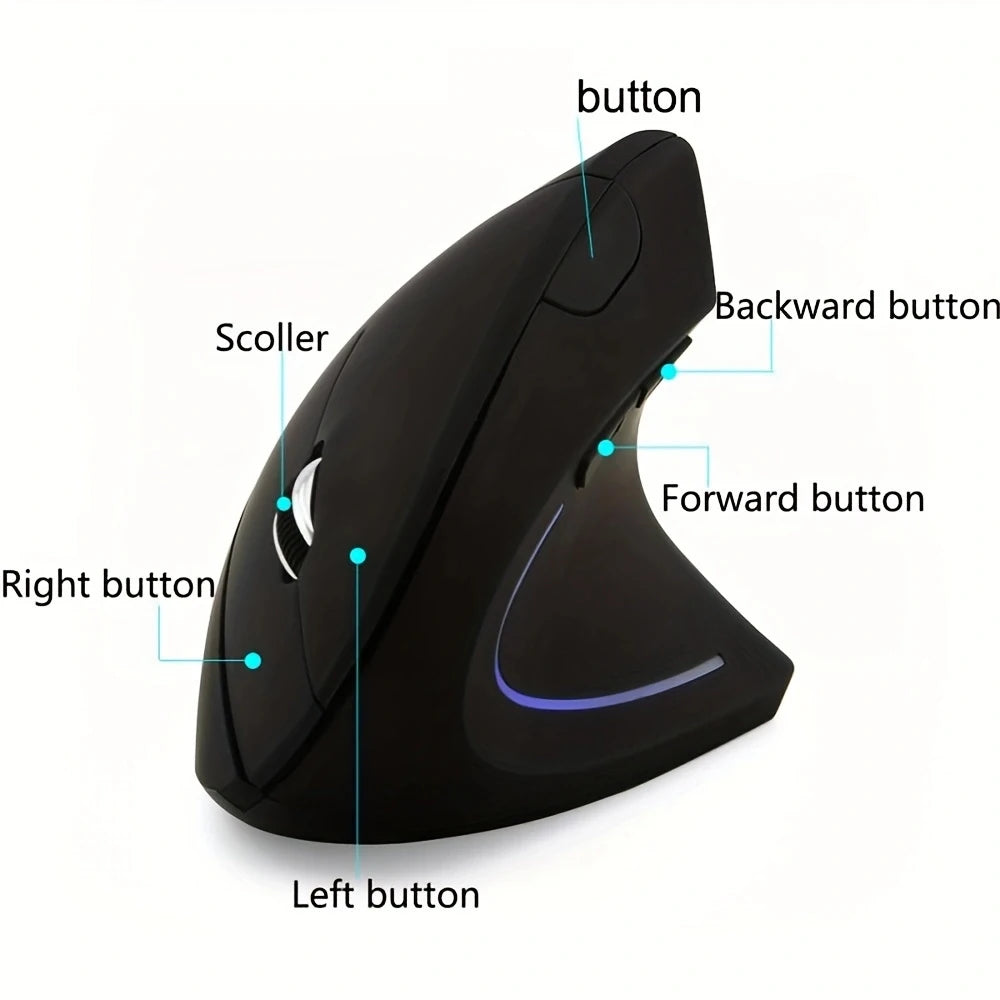 2.4G Wireless Mouse Vertical Ergonomic Mause Gamer Right Hand USB