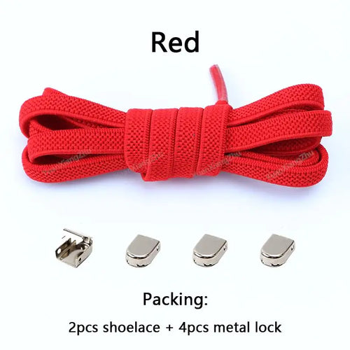 No tie Shoe laces Elastic laces Sneakers Flat Shoelaces without ties