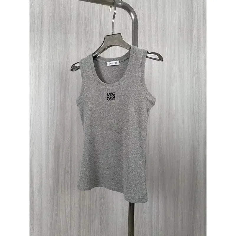 2025 Women's Cotton Vest - Slim Fit Sleeveless Summer Beachwear Chic