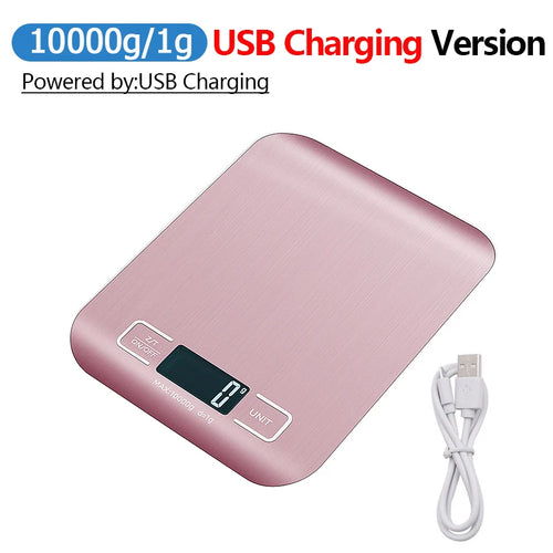 5kg/10kg Digital Kitchen Scale LCD Display Stainless Steel Electronic