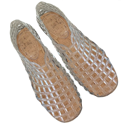 Women Jelly Flats Mesh Ballet Flats Square Toe Hollow Out Ballet Flats