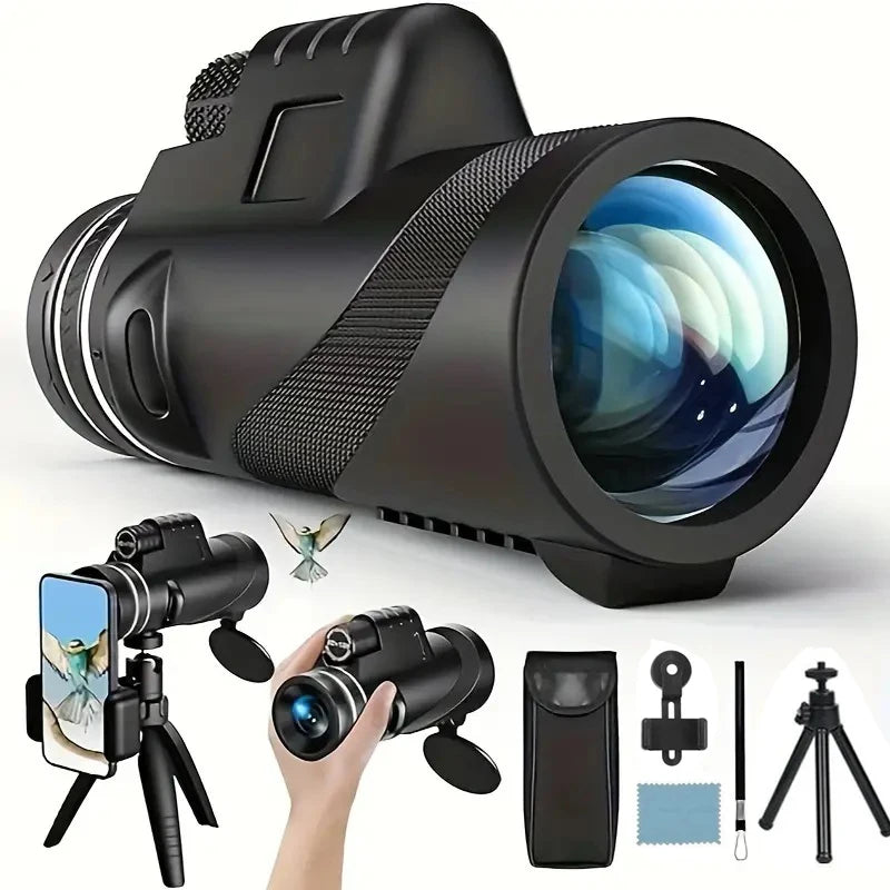80x100 Portable Zoom HD 5000M Telescope Folding Long Distance Mini