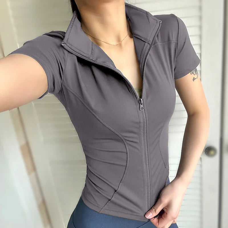 Summer High Quality Waist Slimming Training Tops Women's Quick-drying