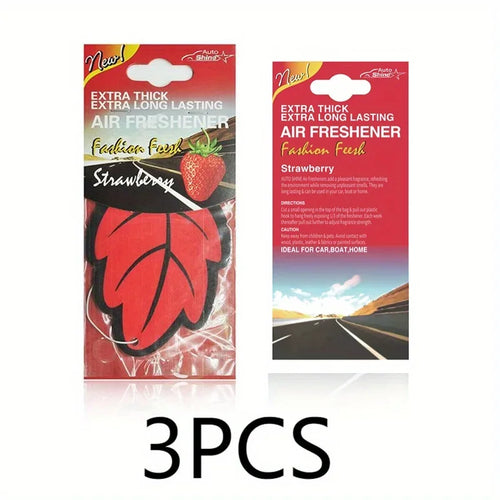 3-60pcs Car Air Freshener Natural Scented Tea Paper Auto Hanging