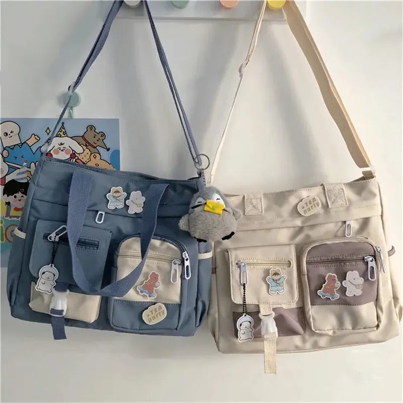 Waterproof Canvas Women Handbags Shoulder Bag Nylon Ladies Messenger