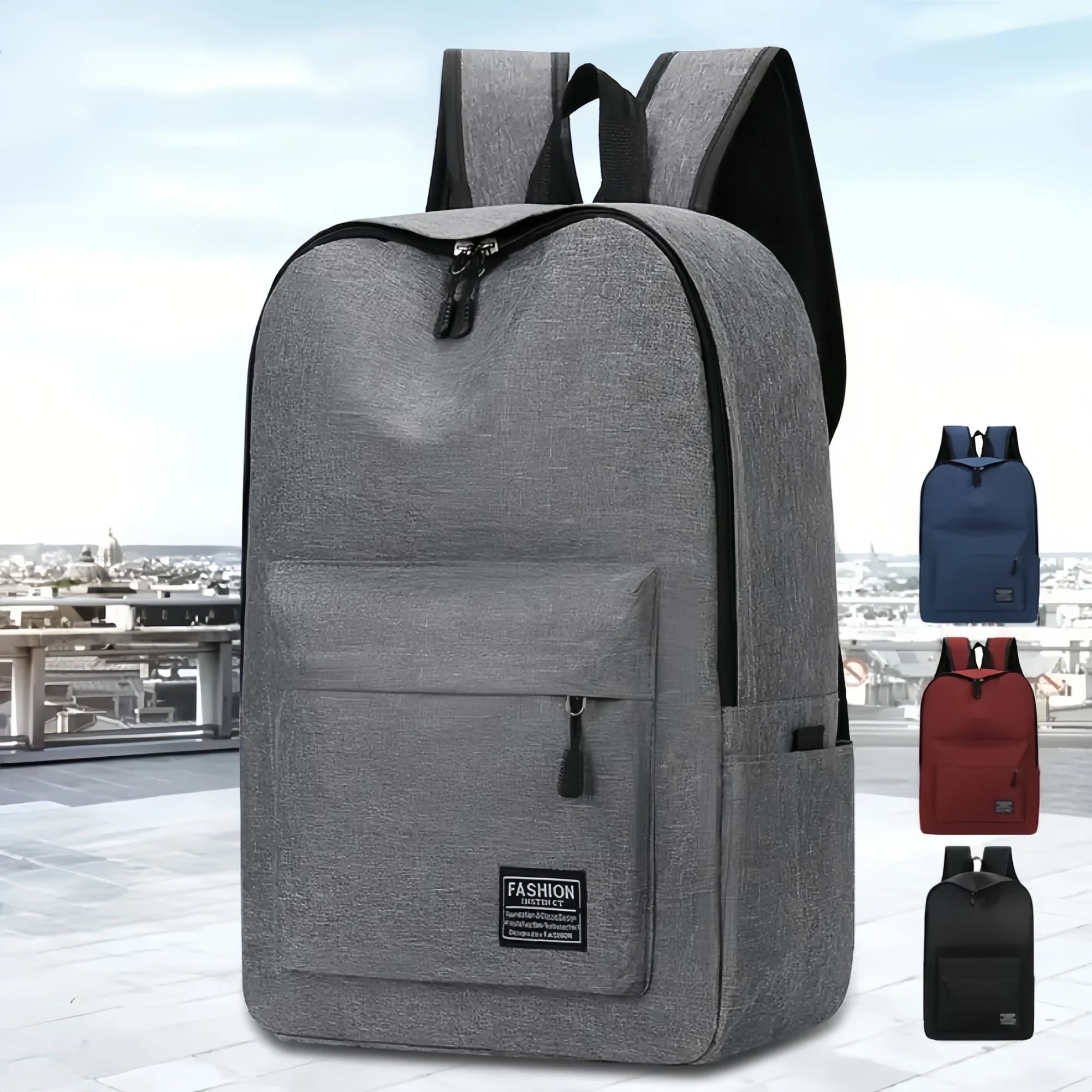 Men's Large Capacity Minimalist Preppy Backpack - Commuter Tote
