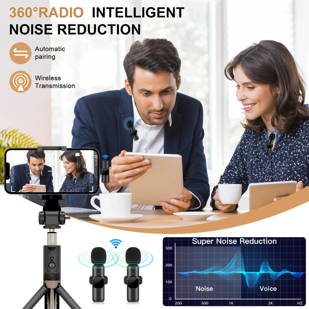 Professional Wireless Microphone for iPhone iPad Laptop Android Live