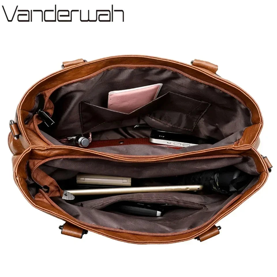 Elegant Handbag For Women High Quality Leather Top-Handle Bags Purse