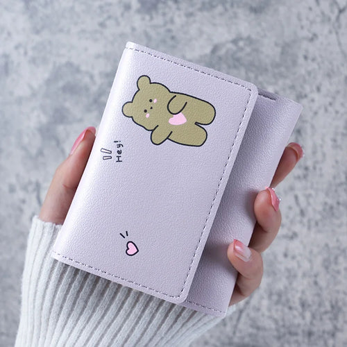 2024 Women Short Cute Small Wallet with Hasp ID Bank Card Holder for