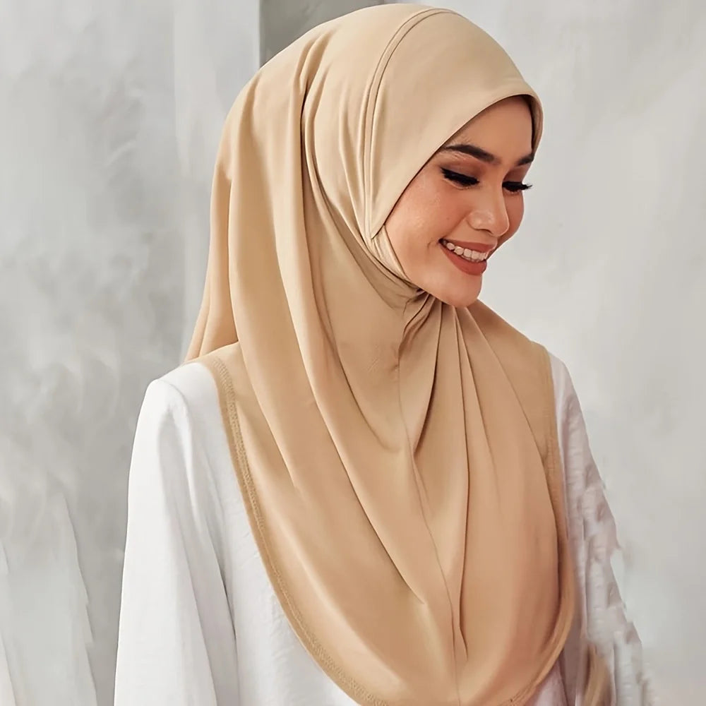 New Instant Ready to Wear Hijab Muslim Women Stretchy Sports Jersey