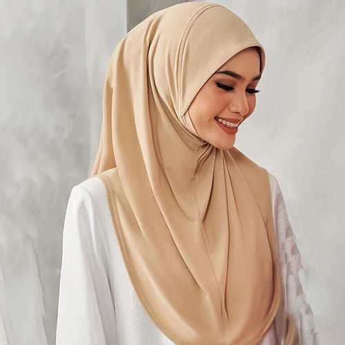 New Instant Ready to Wear Hijab Muslim Women Stretchy Sports Jersey