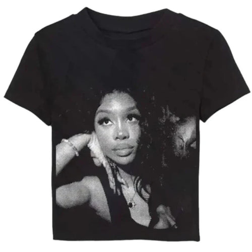 2024 Summer New Women's Cotton T-Shirt Pattern Printing Loose Clothing