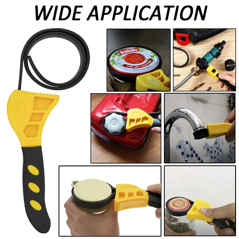 1Pcs 6inch Belt Wrench Oil Filter Puller Strap Spanner Chain Wrench