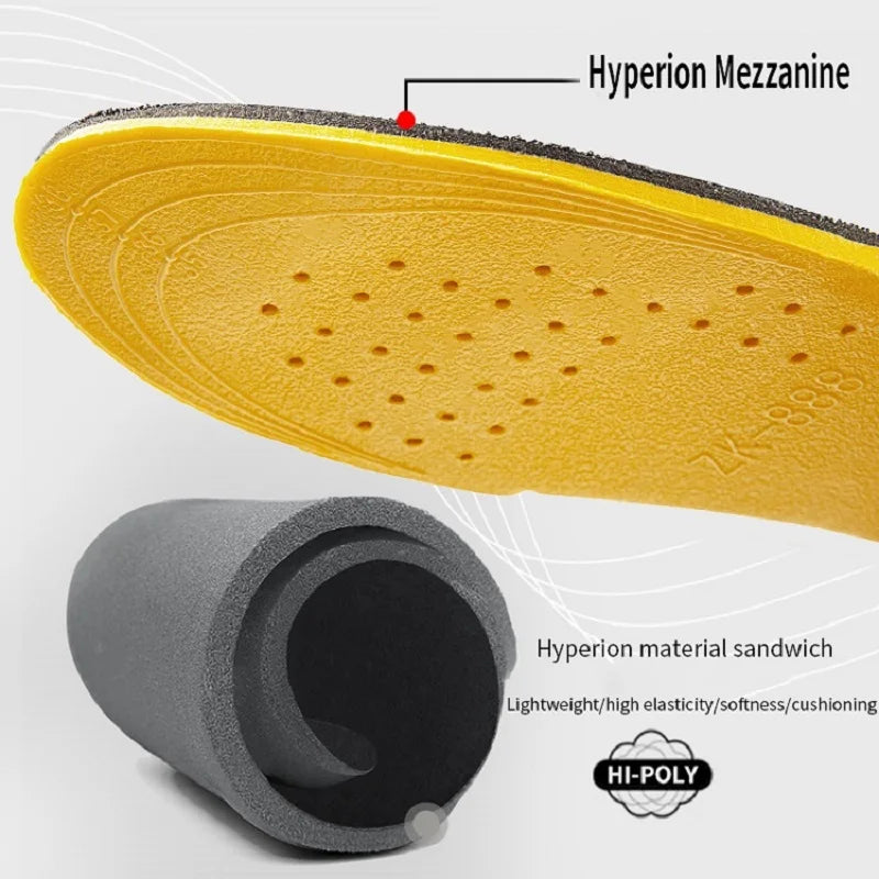 Invisiable Height Increase Insoles for Women Men Heel Lift Yellow