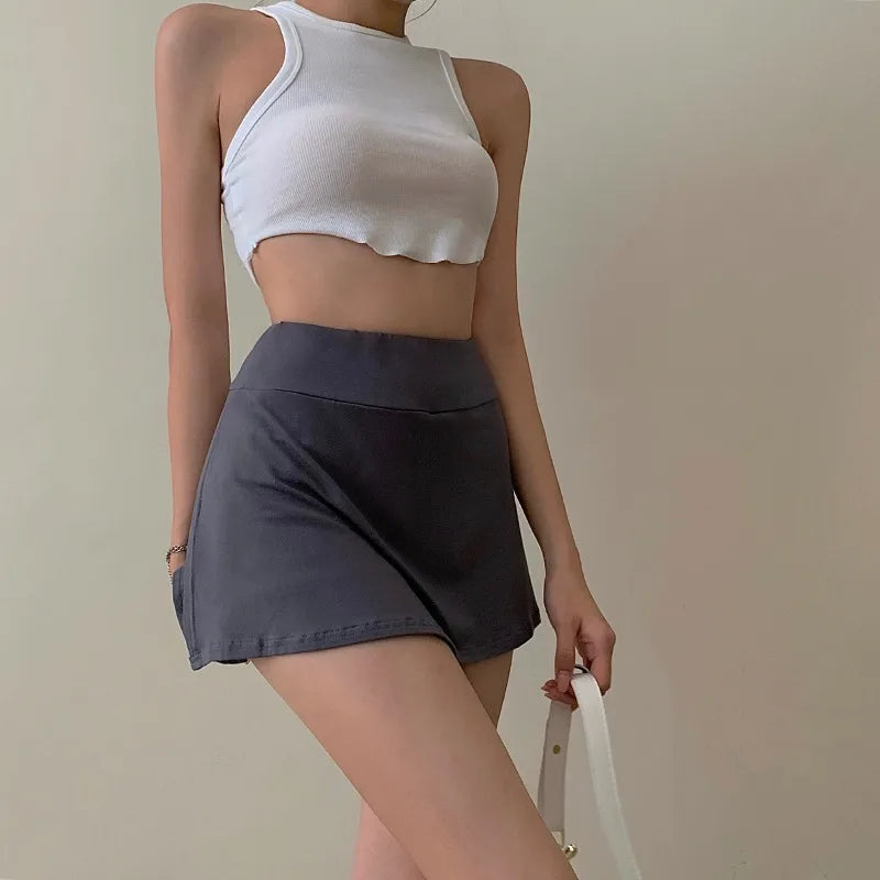 Tennis Skirt Women High Waist Sexy Girl Tight Bag Hip Short Skirt