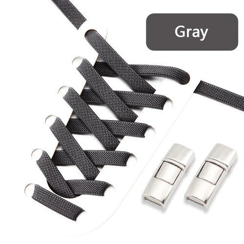 Elastic Laces Sneakers Press Lock Shoelaces Without Ties 8MM Wide