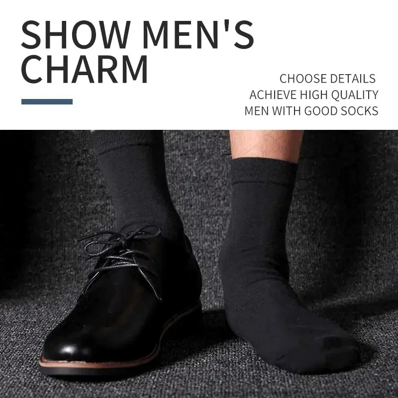 3 Pairs Black Men Socks Cotton For Men Pair Set Long KupiVIP S