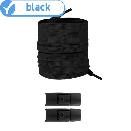 8MM 2023 No Tie Shoe Laces Press Lock Shoelaces Without Ties Elastic