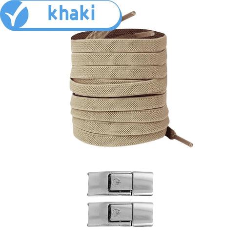 8MM 2023 No Tie Shoe Laces Press Lock Shoelaces Without Ties Elastic