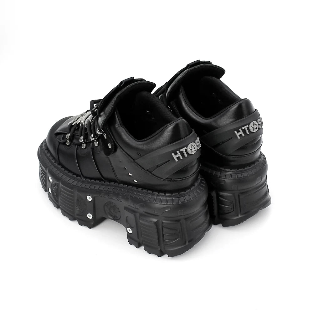 New Women Shoes Punk Style  Lace-up Heel Height 6CM Platform Shoes