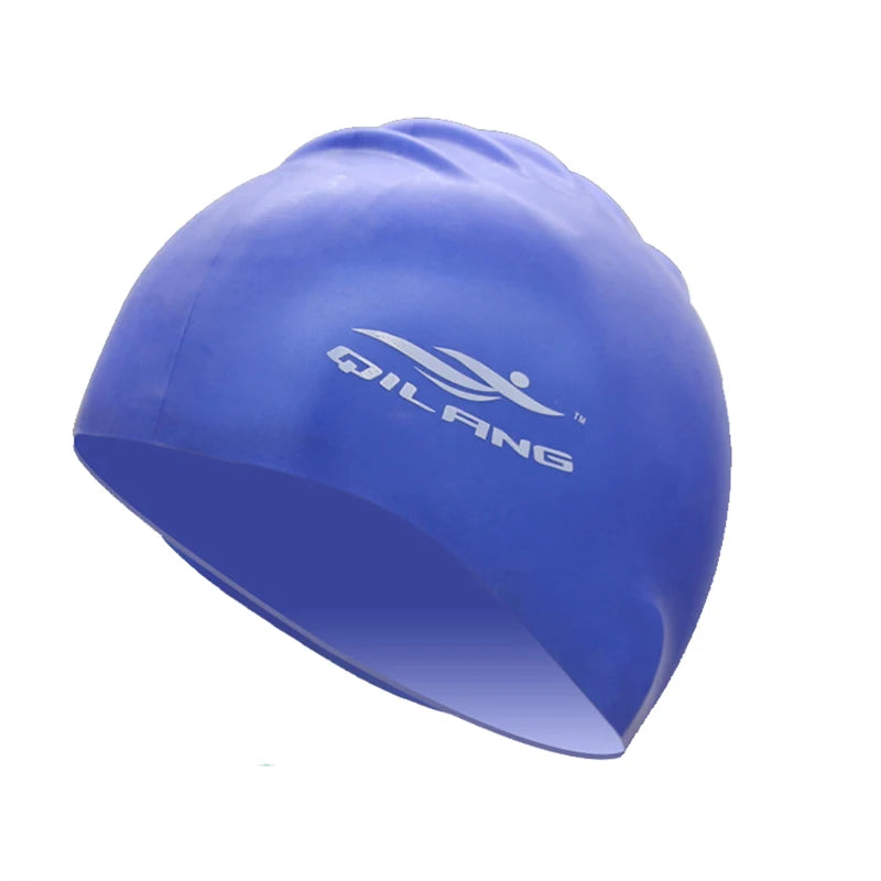Waterproof Silicone Swim Caps Women Men High Elastic Flexible Protect