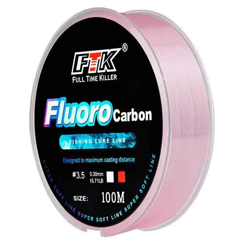 100m fluorocarbon bait fishing line, carbon fiber fly fishing, wild