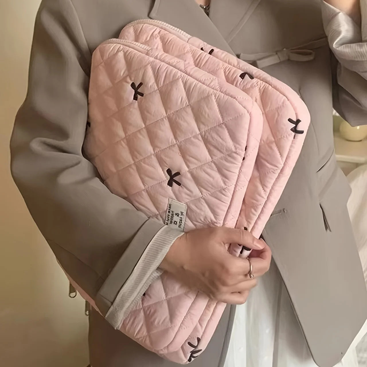 Cute Bow Graphic Laptop Bag Tablet Sleeve Case 11 13.3 14 15.6 Inch